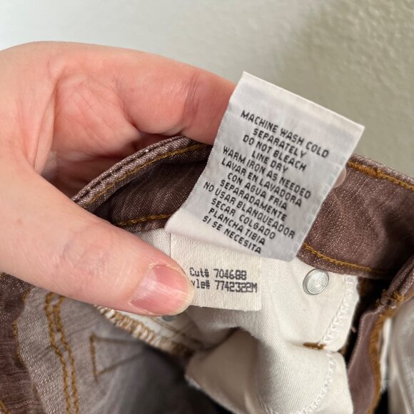 Vintage Y2k Mossimo Grunge Bootcut Faded Brown Denim Jeans Size 5 - Picture 8 of 10